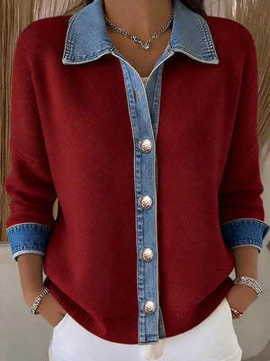 Unique Denim Patchwork Cardigan