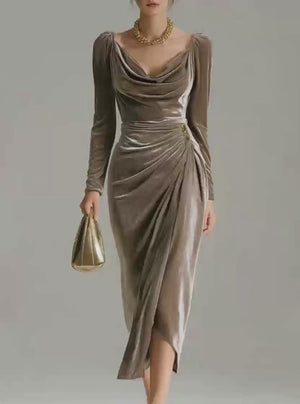 Velvet Midi Dress