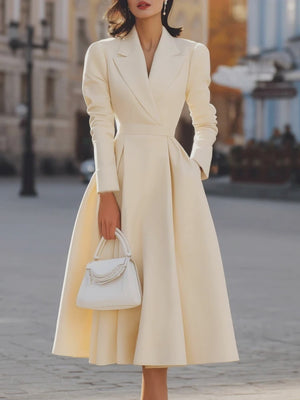 Sophisticated Waist-Defined Midi Dress